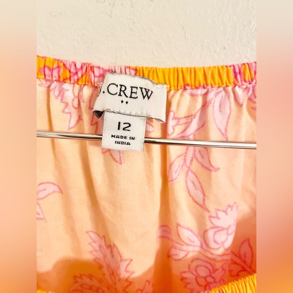 J.Crew floral print, size 12, orange and pink mini dress - Picture 4 of 12